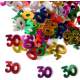 Confettis chiffre 30 multicolores