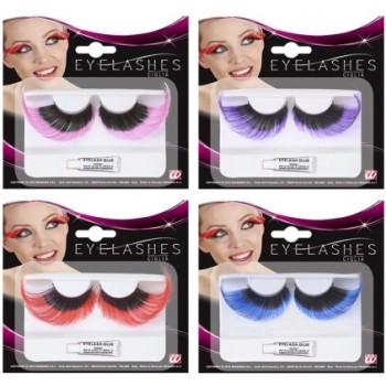 Faux cils longs couleurs