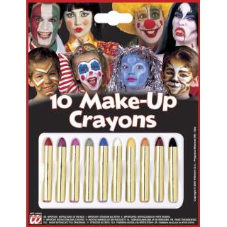 10 crayons maquillage couleurs