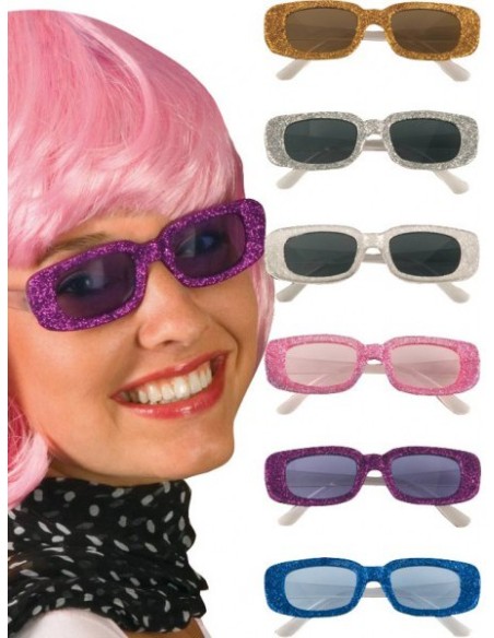 Lunettes star paillettes couleur