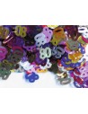 Confettis chiffre 80 multicolores