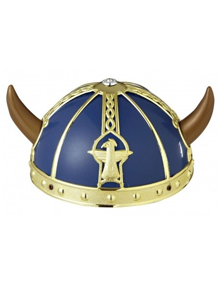 Casque de viking bleu