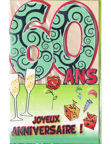 Carte Joyeux Anniversaire 60 ans