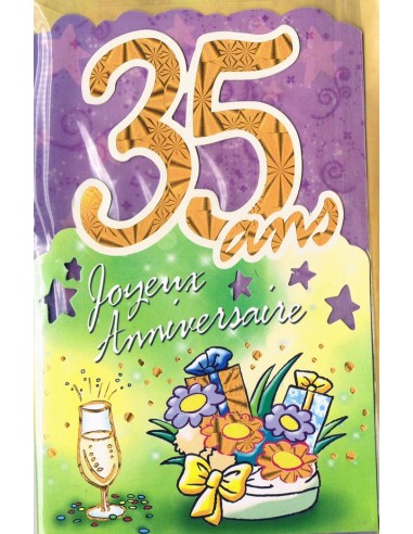 Carte Joyeux Anniversaire 35 ans