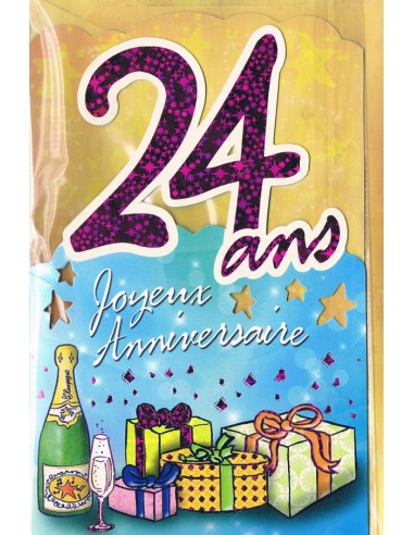 Carte Joyeux Anniversaire 24 ans