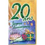 Carte Joyeux Anniversaire 20 ans