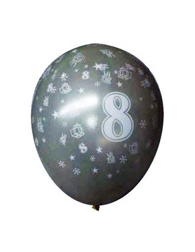 8 ballons chiffre 8