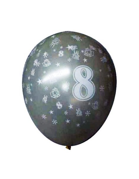 8 ballons chiffre 8