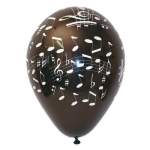 8 ballons noirs notes de musique