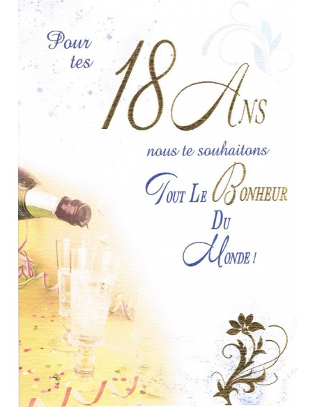 Carte pour tes 18 ans