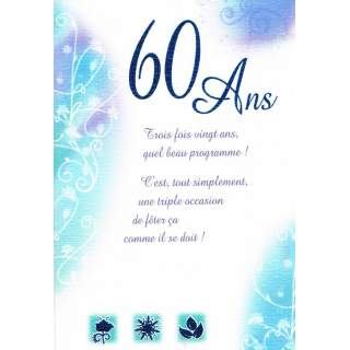 Carte anniversaire 60 ans