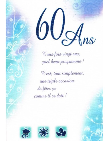 Carte anniversaire 60 ans