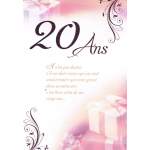 Carte anniversaire 20 ans