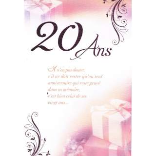 cartes anniversaire 20 ans Carte Anniversaire 20 Ans Mega Fete cartes anniversaire 20 ans