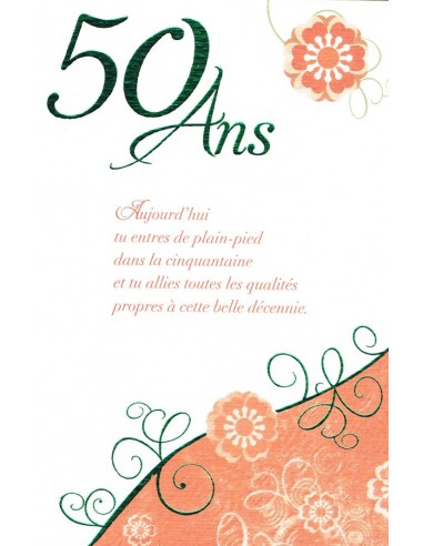 Carte anniversaire 50 ans