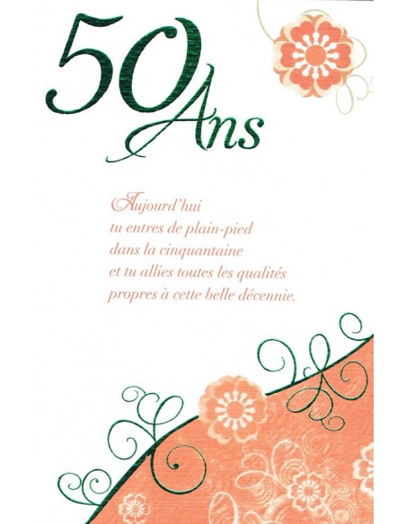 Carte anniversaire 50 ans