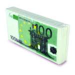 Paquet de mouchoirs billet de 100 euros