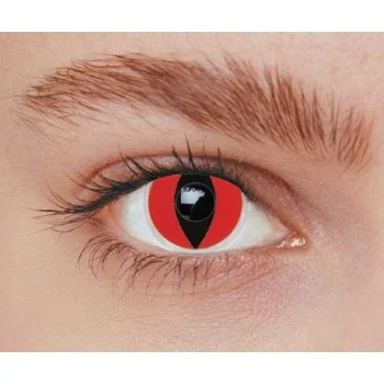 Lentilles iris chat rouge