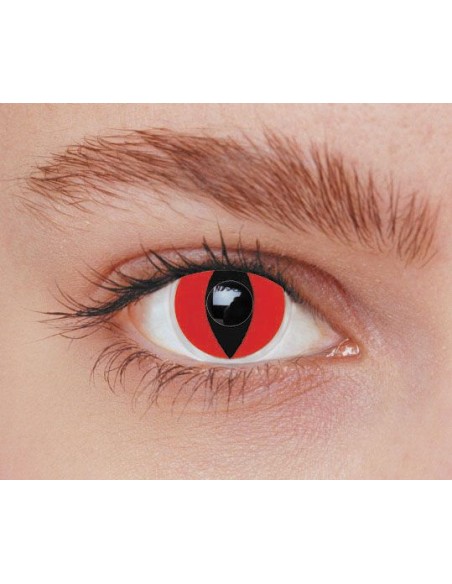 Lentilles iris chat rouge