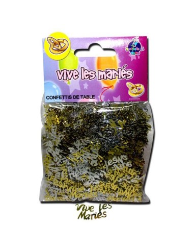 Confettis de table "Vive les mariés"