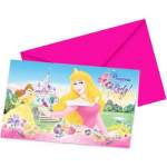 6 cartes d'invitation Princess Disney